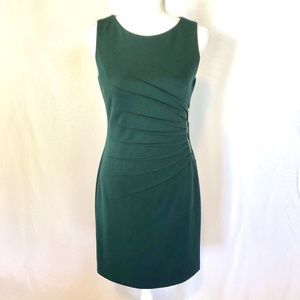 Ivanka Trump Green Pleated Sheath Dress Size 4